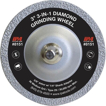 Innovative Products Of America 3 in. Diamond Grinding Wheel IP8151